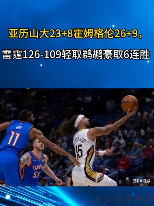 开云体育平台：亚历山大23+8霍姆格伦26+9 雷霆擒鹈鹕迎6连胜